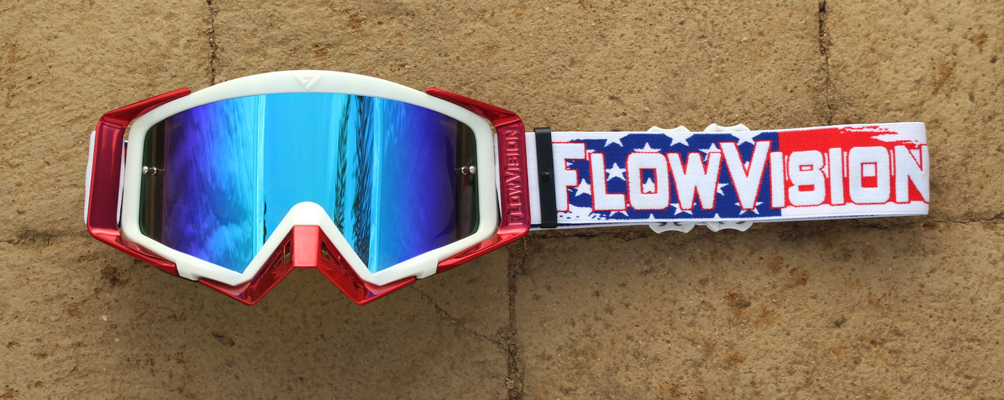 Flow Vision Rythem™ Motocross Goggle: Old Glory