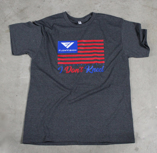 FlowVision® I DON'T KNEEL T-Shirt: Charcoal