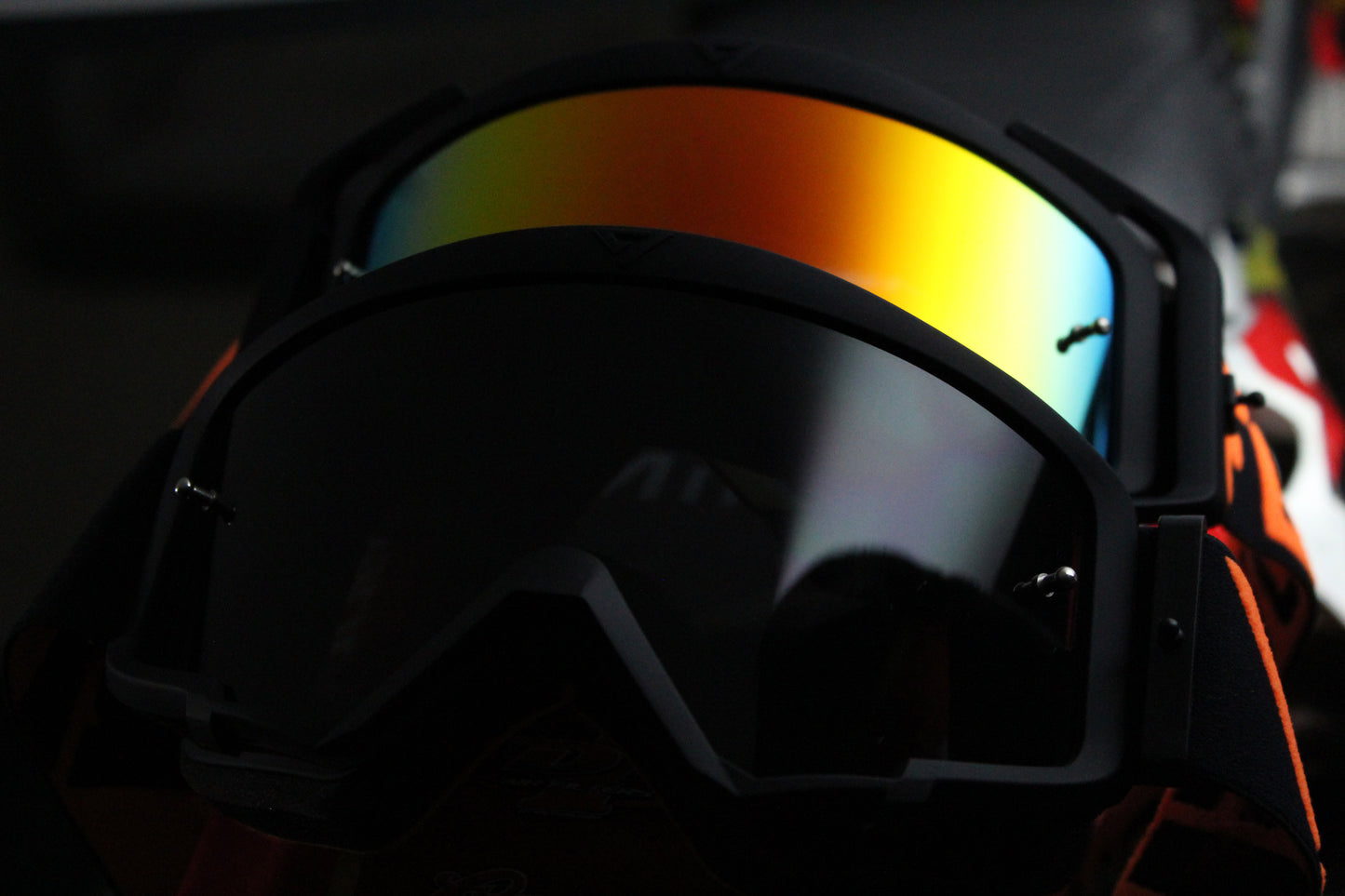 Flow Vision Youth Section™ Motocross Goggle: Black/Orange