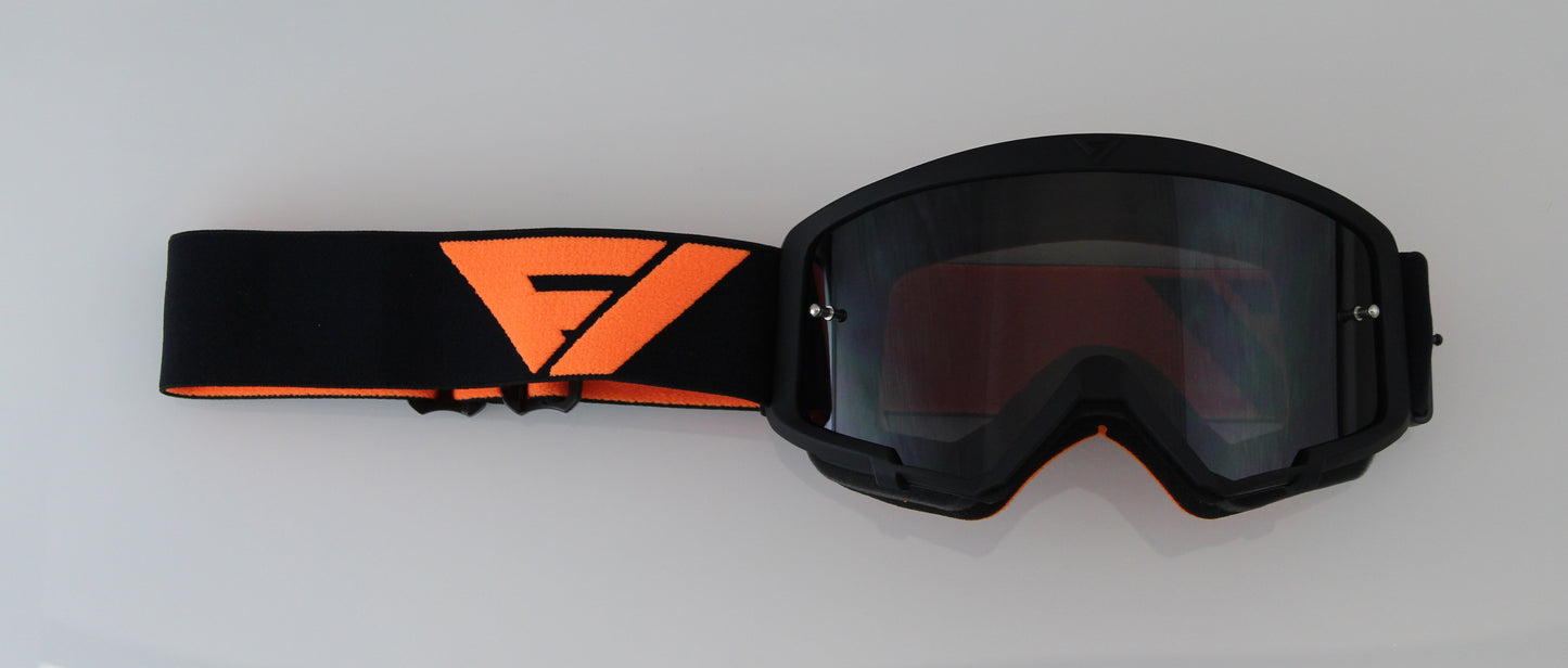 Flow Vision Youth Section™ Motocross Goggle: Black/Orange