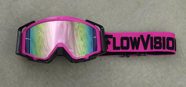 Flow Vision Rythem Motocross Goggle Pink Black Flow Vision
