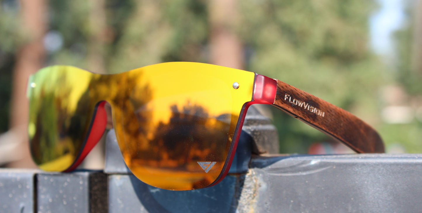 Flow Vision Rythem™ Sunglasses: Red/Orange