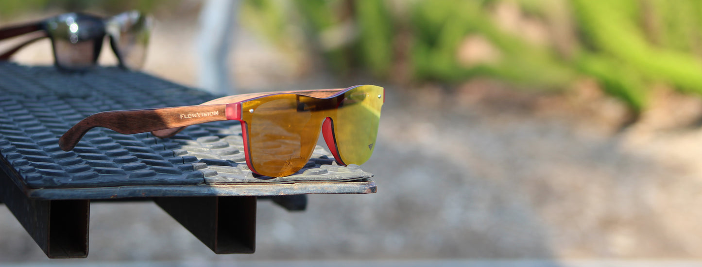 Flow Vision Rythem™ Sunglasses: Red/Orange