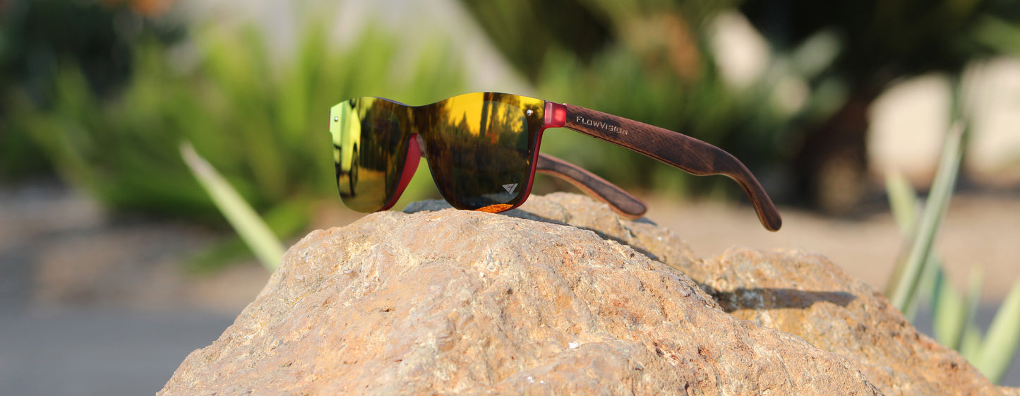 Flow Vision Rythem™ Sunglasses: Red/Orange