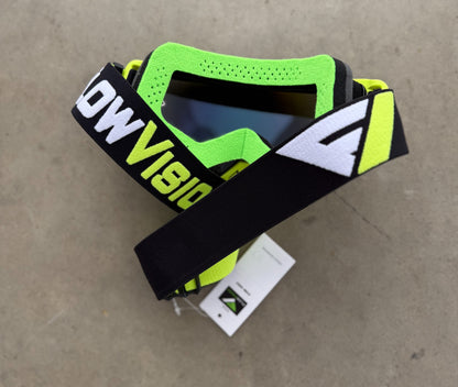 Flow Vision Rythem™ Motocross Goggle: Black/Flo Yellow