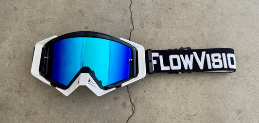 Flow Vision Rythem™ Motocross Goggle: Black/White