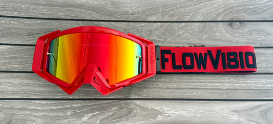 Flow Vision Rythem™ Motocross Goggle: Red/Black