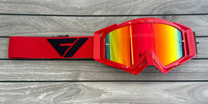 Flow Vision Rythem™ Motocross Goggle: Red/Black