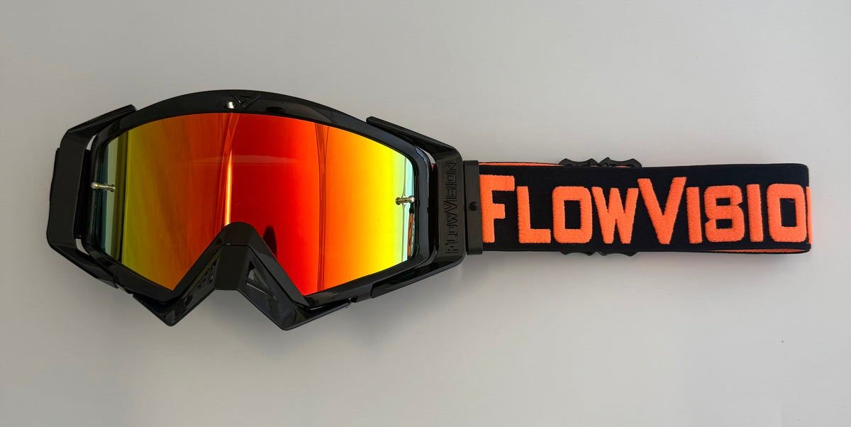 Flow Vision Rythem™ Motocross Goggle: Black/Orange
