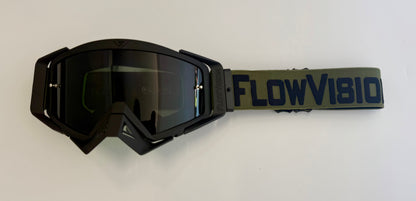 Flow Vision Rythem™ Motocross Goggle: Army Green/Black