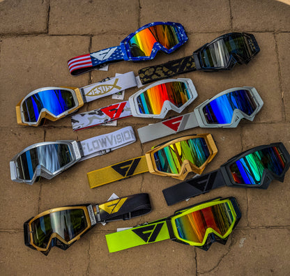 Flow Vision Rythem™ Motocross Goggle: Crude (Black Gold)