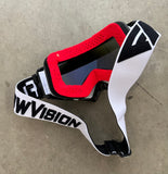 Flow Vision Rythem™ Motocross Goggle: White/Black