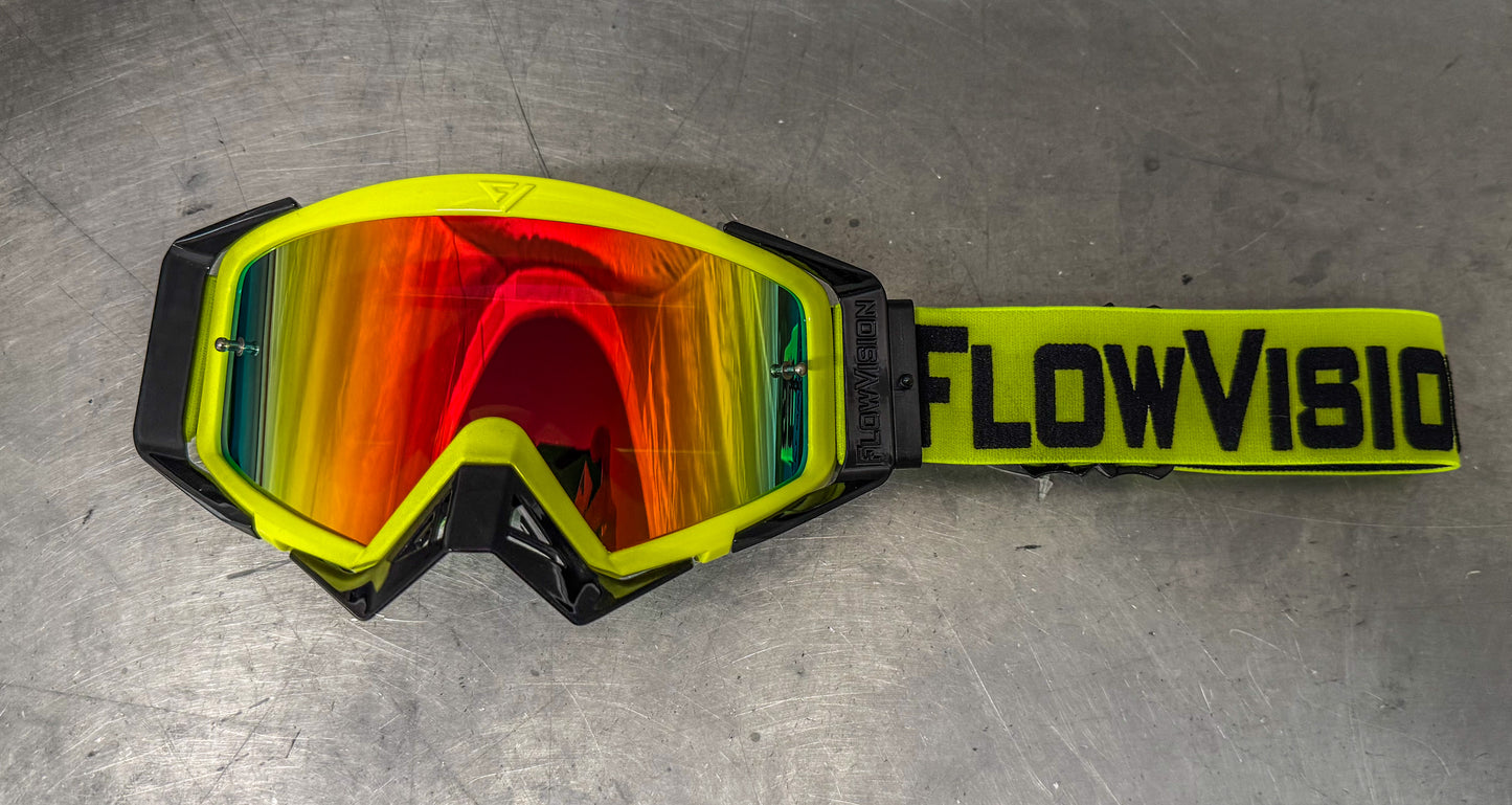 Flow Vision Rythem™ Motocross Goggle: Flo Yellow/Black