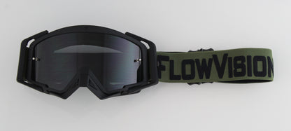 Flow Vision Rythem™ Motocross Goggle: Army Green/Black