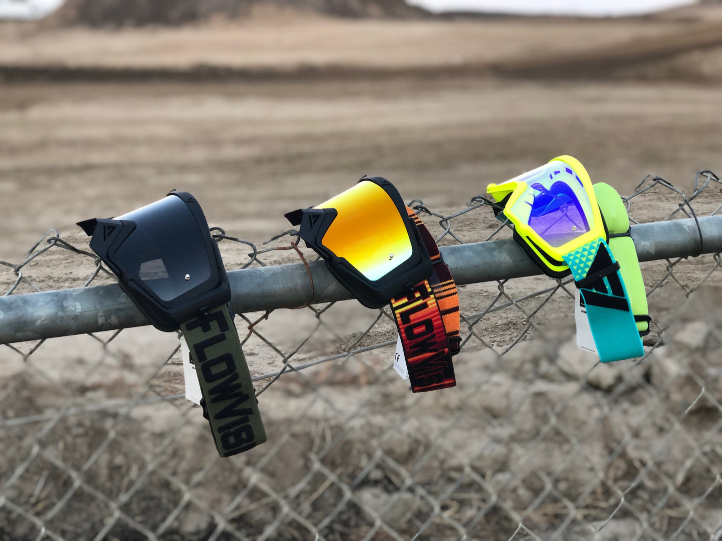 Flow Vision Rythem™ Motocross Goggle: Army Green/Black