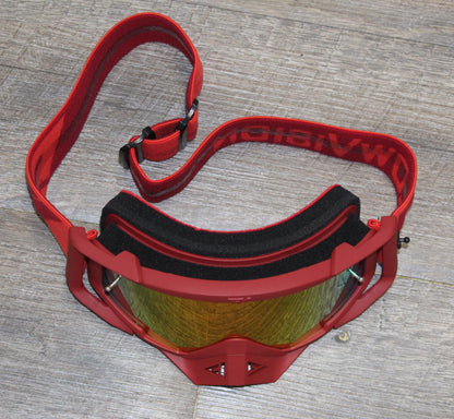 Flow Vision Rythem™ Motocross Goggle: Coral/Crimson