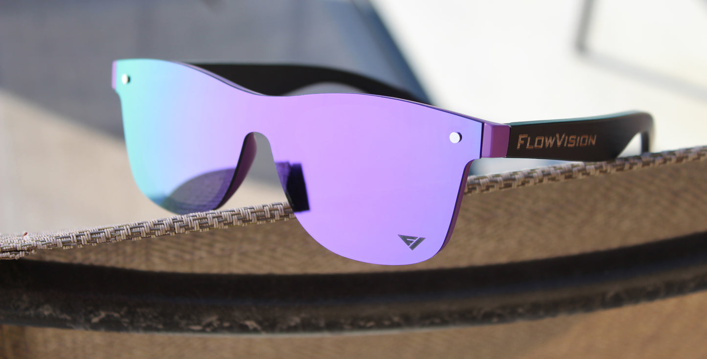 Flow Vision Rythem™ Sunglasses: Amatista (Black/Purple)