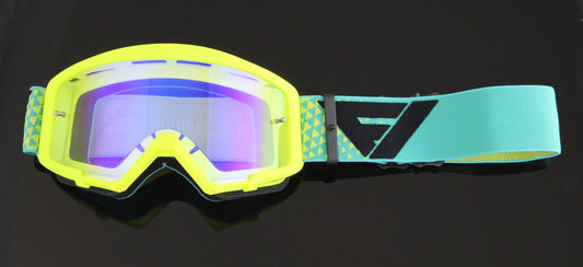 Flow Vision Youth Section™ Motocross Goggle: Flo/Blue/Black