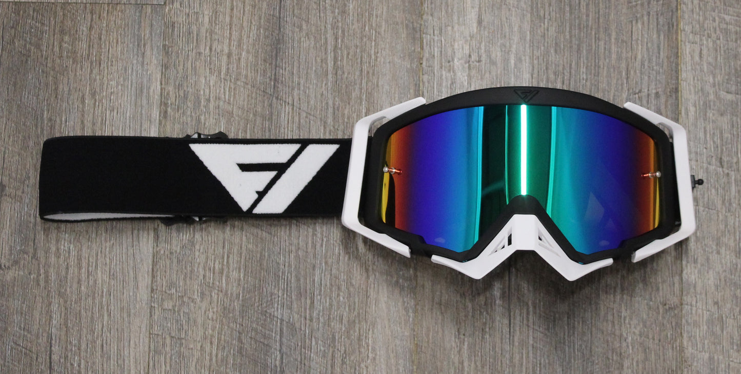 Flow Vision Rythem™ Motocross Goggle: Black/White