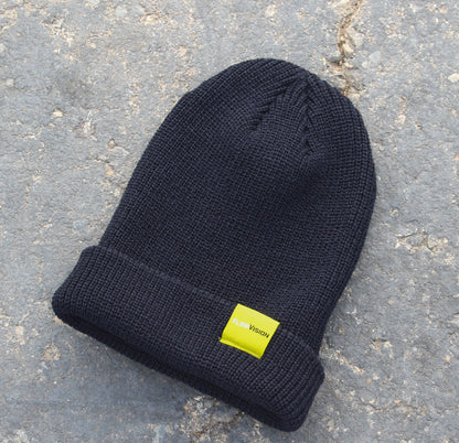 Flow Vision® Knitted Flip Beanie: Black