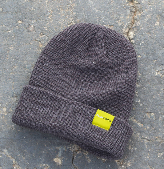 Flow Vision® Knitted Flip Beanie: Grey