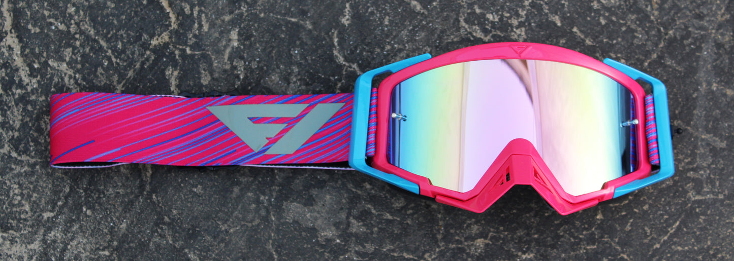 Flow Vision Rythem™ Motocross Goggle: Magenta