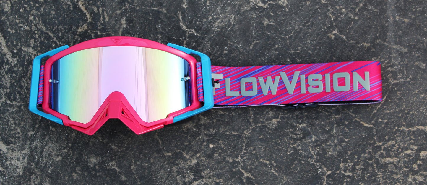 Flow Vision Rythem™ Motocross Goggle: Magenta