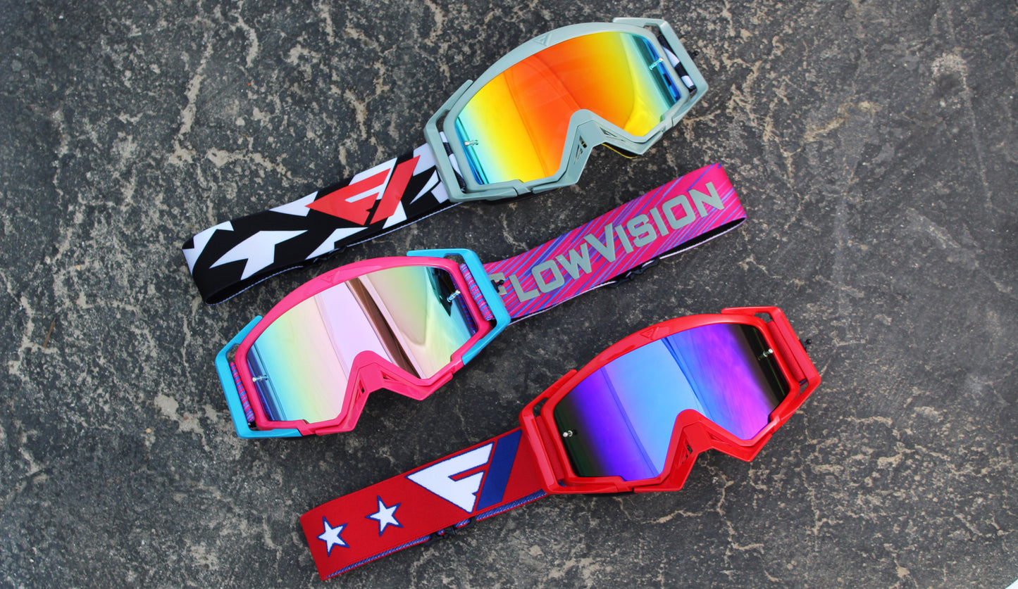 Flow Vision Rythem™ Motocross Goggle: Magenta