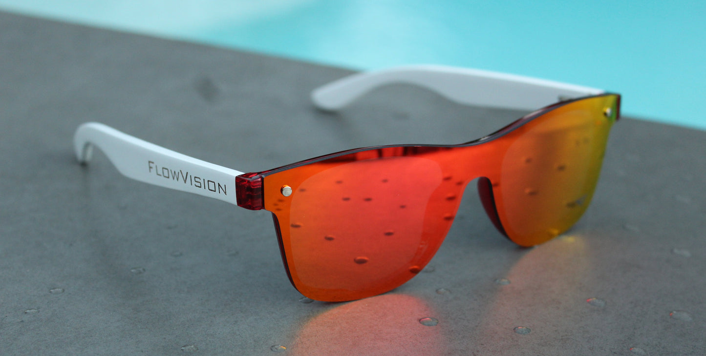 Flow Vision Rythem™ Sunglasses: Hotshot(Red/White)