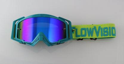 Flow Vision Rythem™ Motocross Goggle: Seafoam/Acid