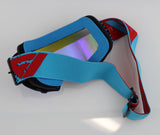 Flow Vision Youth Section™ Motocross Goggle: Reflex/Cyan/Red