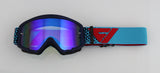 Flow Vision Youth Section™ Motocross Goggle: Reflex/Cyan/Red