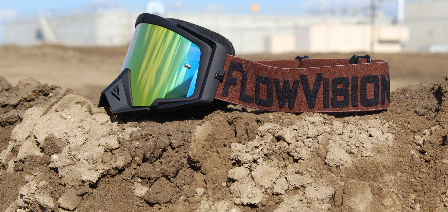 Flow Vision Rythem™ Motocross Goggle: Brown/Black