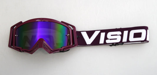 Flow Vision Rythem™ Motocross Goggle: Purple/White