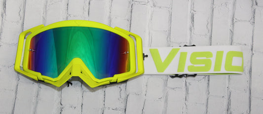 Flow Vision Rythem™ Motocross Goggle: Acid/White