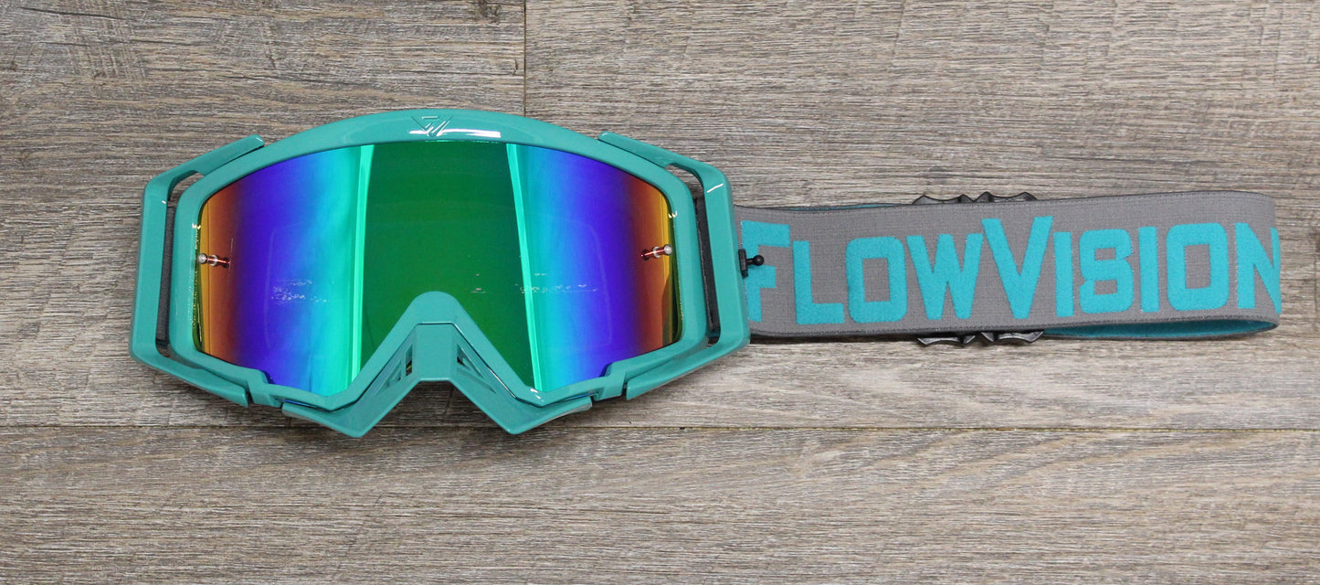 Flow Vision Rythem™ Motocross Goggle: Grey/Teal