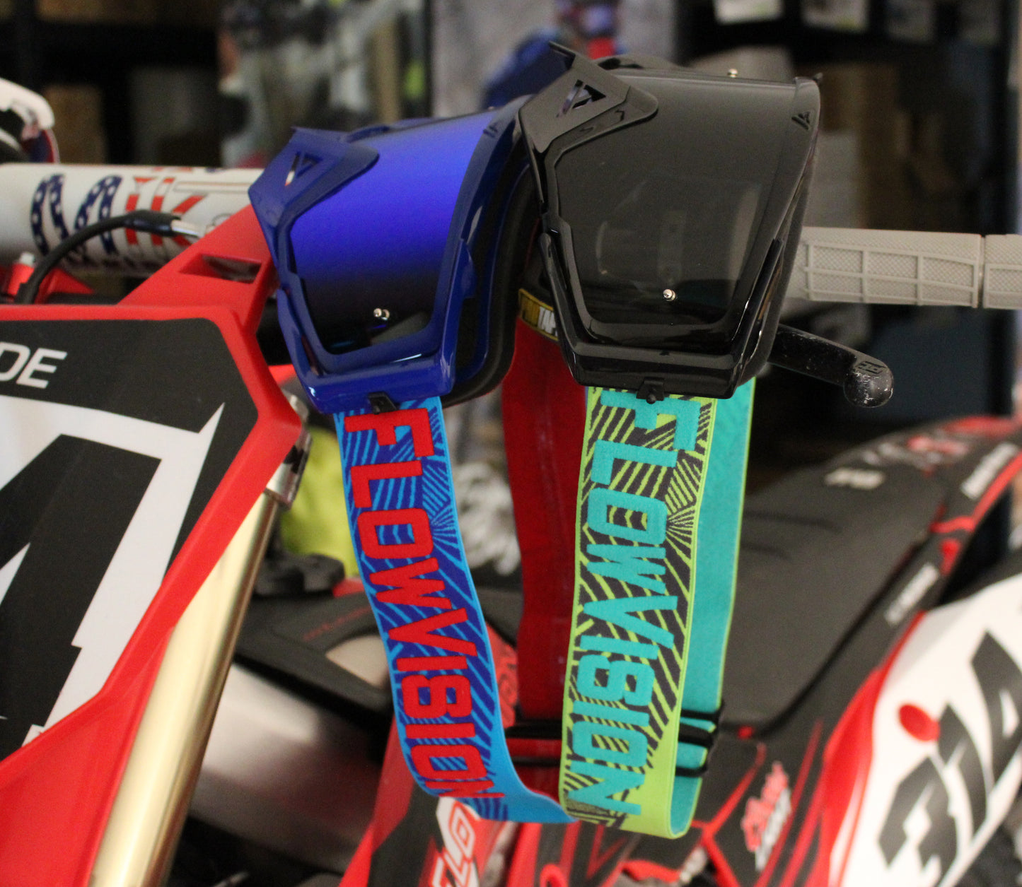 Flow Vision Rythem™ Motocross Goggle: Haze Black/Acid/Grey