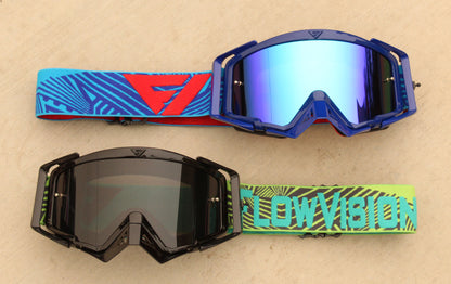 Flow Vision Rythem™ Motocross Goggle: Haze Black/Acid/Grey