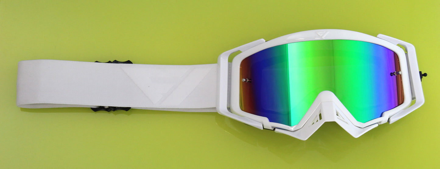 Flow Vision Rythem™ Motocross Goggle: White Out