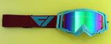 Flow Vision Rythem™ Motocross Goggle: Crimson/Teal