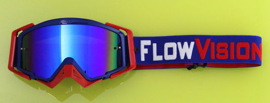 Flow Vision Rythem™ Motocross Goggle: Blue/Red Merica