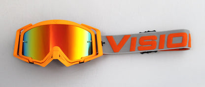 Flow Vision Rythem™ Motocross Goggle: Orange/Grey