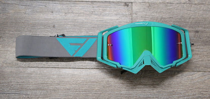 Flow Vision Rythem™ Motocross Goggle: Grey/Teal