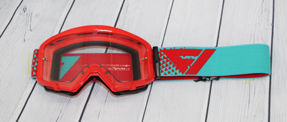 Flow Vision Youth Section™ Motocross Goggle: Red/Teal