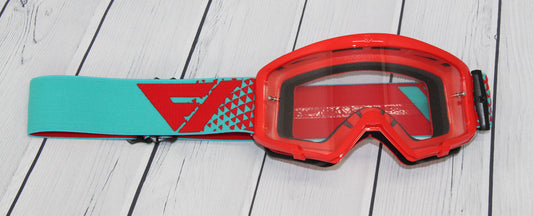 Flow Vision Youth Section™ Motocross Goggle: Red/Teal